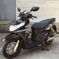 Strada legale Gas Scooter ciclomotore 125cc nero 